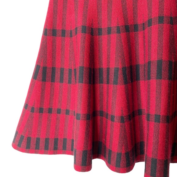 Vintage Max Edition Tartan Plaid Schoolgirl Preppy Academia Skater Skirt Red S/M - Picture 2 of 7